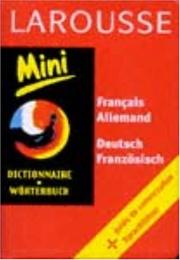 Cover of: Mini Dictionnaire : Allemand/français, français/allemand