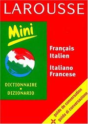 Cover of: Mini Dictionnaire : Italien/français, français/italien