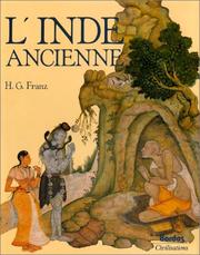 Cover of: L'Inde ancienne by Heinrich Gerhard Franz, Gaeffke, Peter