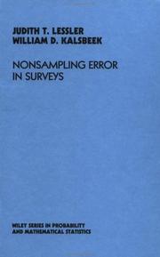 Cover of: Nonsampling error in surveys by Judith T. Lessler