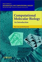 Cover of: Computational Molecular Biology by Peter Clote, Rolf Backofen