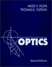 Cover of: Optics by Miles V. Klein