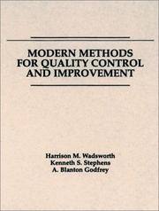 Cover of: Modern methods for quality control and improvement