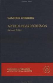 Cover of: Applied linear regression