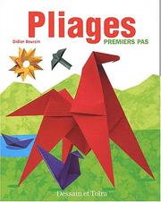 Cover of: Pliages by Didier Boursin
