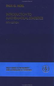 Cover of: Introduction to mathematical statistics by Paul Gerhard Hoel