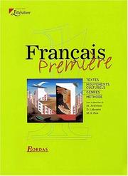 Cover of: Français, 1ère. Livre de l'élève 2000