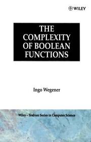 Cover of: The complexity of Boolean functions by Ingo Wegener
