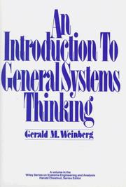 Cover of: An introduction to general systems thinking by Gerald M. Weinberg