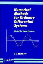 Numerical methods for ordinary differential systems by J. D. Lambert