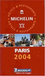 Cover of: Michelin Red Guide 2004 Paris & Environs (French Language Edition)