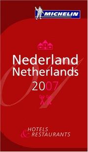 Cover of: Michelin Guide Nederland 2007 (Michelin Guides) by 