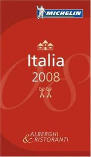 Cover of: Michelin Red Guide 2008 Italia