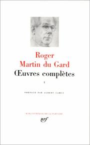 Cover of: Martin du Gard : Oeuvres complètes, tome 1