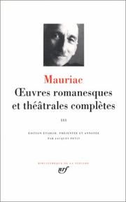 Cover of: Mauriac  by François Mauriac