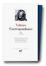 Cover of: Voltaire : Correspondance, tome 13  by 
