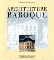 Cover of: Architecture baroque by Christian Norberg-Schulz