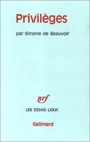 Cover of: Privilèges by Simone de Beauvoir