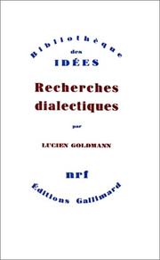 Cover of: Recherches dialectiques