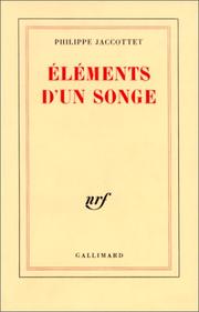 Cover of: Eléments d'un songe