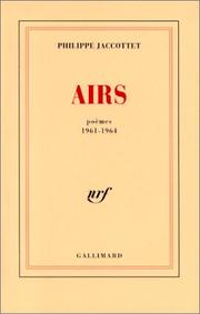 Cover of: Airs : poèmes 1961-1964