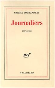 Cover of: Journaliers, 1957-1959 by Marcel Jouhandeau