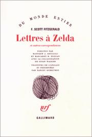 Cover of: Lettres à Zelda et autres correspondances