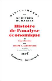 Cover of: Histoire de l'analyse économique by Joseph Alois Schumpeter