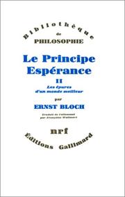 Cover of: Le principe espérance by Ernst Bloch