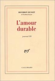 L' Amour durable by Jacques de Bourbon Busset