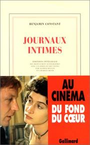 Cover of: Journaux intimes by Benjamin Constant