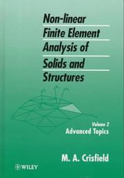 Cover of: Advanced Topics, Volume 2, Non-Linear Finite Element Analysis of Solids and Structures