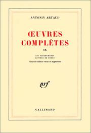 Cover of: Oeuvres complètes, tome IX : Les tarahumaras - Lettres de Rodez