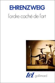Cover of: L'ordre caché de l'art by Anton Ehrenzweig