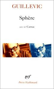 Cover of: Sphère suivi de "Carnac"