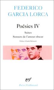 Cover of: Poésie IV. Sonnets de l'amour obscur