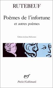 Cover of: Poèmes de l'infortune et autres poèmes