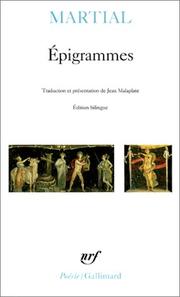 Cover of: Epigrammes by Marcus Valerius Martialis, Jean Malaplate