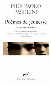 Cover of: Poèmes de jeunesse et quelques autres by Pier Paolo Pasolini, Dominique Fernandez