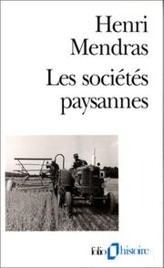 Cover of: Les sociétés paysannes
