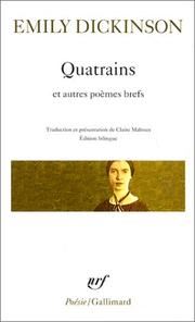 Cover of: Quatrains et autres poèmes brefs by Emily Dickinson