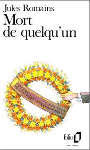 Cover of: Mort de quelqu'un by Jules Romains