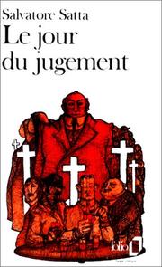 Cover of: Le Jour De Jugement by Salvatore Satta