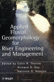 Cover of: Applied fluvial geomorphology for river engineering and management by edited by Colin R. Thorne, Richard D. Hey, Malcolm D. Newson.