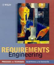 Cover of: Requirements engineering by Gerald Kotonya