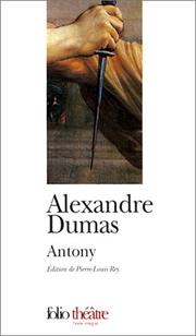 Cover of: Antony by Alexandre Dumas