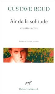Cover of: Air de solitude et autres écrits