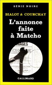 Cover of: L'Annonce faite à Matcho