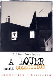 Cover of: A louer sans commission by Didier Daeninckx