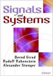 Signals and Systems by Bernd Girod, Rudolf Rabenstein, Alexander Stenger